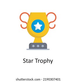 Star Trophy vector outline Icon Design illustration. Sports And Awards Symbol on White background EPS 10 File