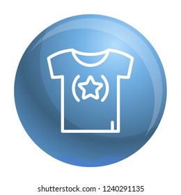 Star tshirt icon. Outline star tshirt vector icon for web design isolated on white background