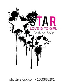 star for t-shirt,slogan