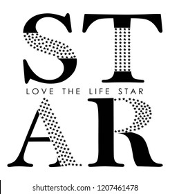 star for t-shirt,slogan