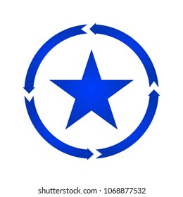 Star turn icon. vector illustration. flat style