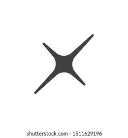 Star twinkle vector icon. filled flat sign for mobile concept and web design. Star sparkle glyph icon. Symbol, logo illustration. Vector graphics