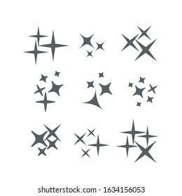 	
Star or twinkling set. Star light particles isolated