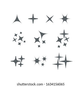 	
Star or twinkling set. Star light particles isolated