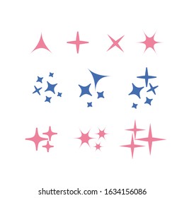 	
Star or twinkling set. Star light particles isolated