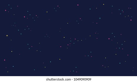 star universe background illustration. Flat design for kid.