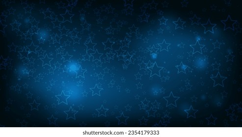 Star universe blue HD background, Stardust in deep universenglow light wallpaper, Milky way galaxy, Vector Illustration.