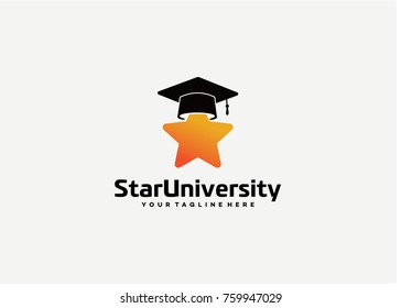 Star University Logo Template Design. Creative Vector Emblem for Icon or Design Concept