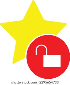 star unlock key lock safety Flat