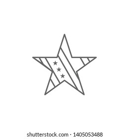 Star USA outline icon. Signs and symbols can be used for web, logo, mobile app, UI, UX