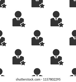 star user icon vector, can be used for web and mobile design seamless pattern