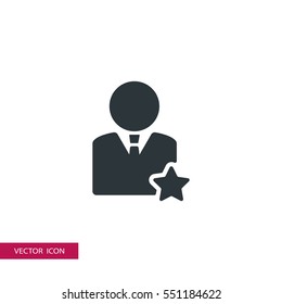 star user icon vector, can be used for web and mobile design