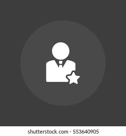 star user icon vector, can be used for web and mobile design