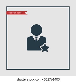 star user icon vector, can be used for web and mobile design.