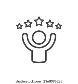 Star user icon, vector, illustration.