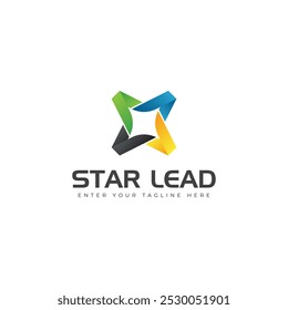 Conceito de design do logotipo Star V. Design de logotipo de monograma