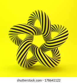 Estrella. Ilustración vectorial 3D. Se puede usar para presentaciones de negocios, diseño web. 