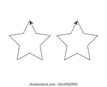 star vector arrow icon of symbol