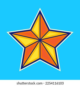 Star Vector Art Illustration on Isolated Background.