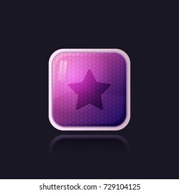 star - vector button on
