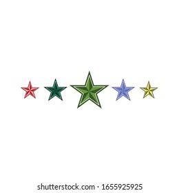 Star vector collection. Modern simple stars
