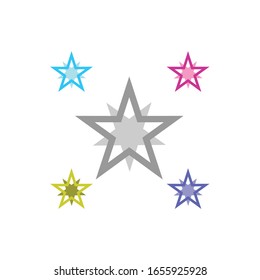 Colección vectorial de estrella. Estrellas simples y modernas
