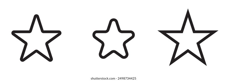 star vector collection on a white background