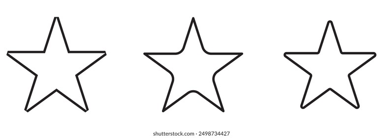 star vector collection on a white background