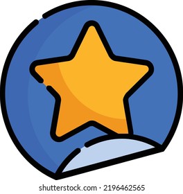 star vector concept on white background. isolated illustration icon