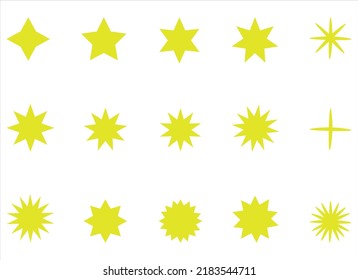 ilustración de diseño de vector estrella aislada en fondo blanco 