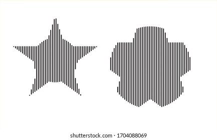 Star vector design line art black color
