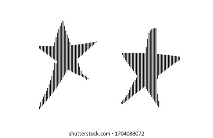 Star vector design line art black color