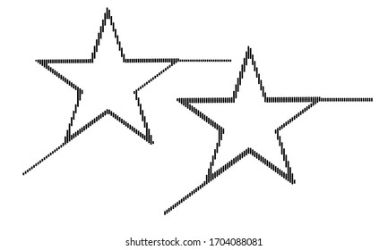 Star vector design line art black color