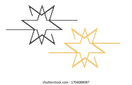 Star vector design line art black color