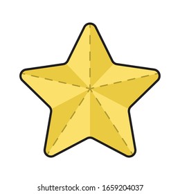 star vector flat color icon 
