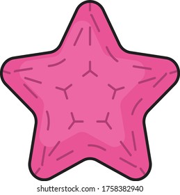 star vector flat color icon 