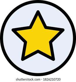 star vector flat color icon 