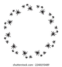 Star vector frame. Outdoor sky graphic banner.