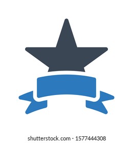star vector glyph color icon 