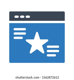 star vector glyph colour icon 