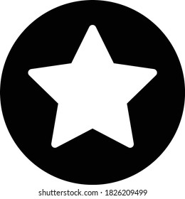star vector glyph flat icon 