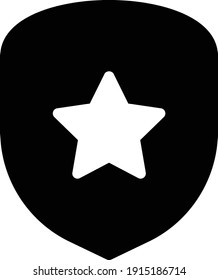 icono plano de glifo vector estrella