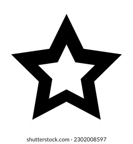 Diseño de iconos de glifos del vector de estrella