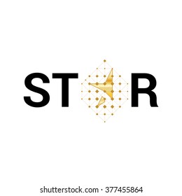 Star - vector graphic gold symbol for company