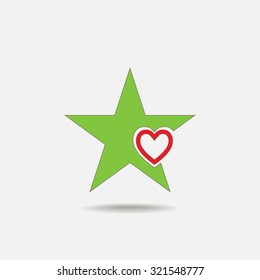 Star vector icon 