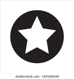 Star vector icon black color flat style