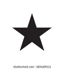 Vector de iconos de estrella clásica. Pictograma negro plano. Símbolo de ilustración.