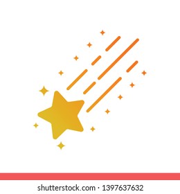 Star vector icon, bright symbol. Simple, flat design for web or mobile app