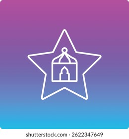 Ícone de vetor de estrela. Pode ser usado para impressão, aplicativos móveis e da Web.