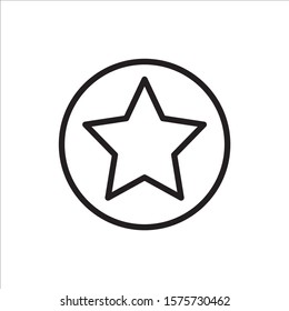 Star vector icon with circle